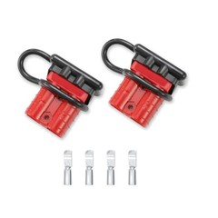 Battery Quick Connect Disconnect 6-12 Gauge Wire Plug Kit, 12-36V DC, 50A, 2 Pck