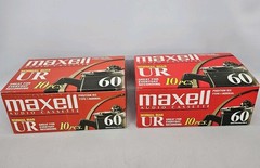 Maxell Blank Cassette Audio Blank Tape UR 60 20-pack Lot Normal Bias New Sealed