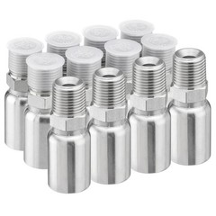 12pcs 1/2″ NPTF Hydraulic Hose End Fittings, 1/2″ I.D. Hose x 1/2″ NPTF Male A++