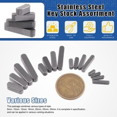 Glarks 140Pcs 16 Sizes Key Stock Keystock Assortment Kit, 8mm 10mm 12mm 16mm …