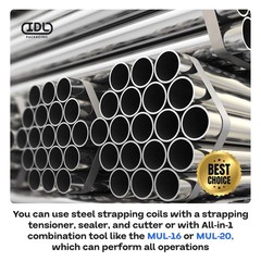 IDL Packaging Portable 1/2″ x 200′ Steel Strapping Kit, 1100 lbs Break Streng…