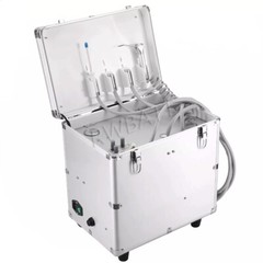 Portable Dental Delivery Unit Air Compressor Suction 4 Hole Mobile Treatment Box