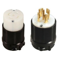 NEMA L21-30 Plug and Connector Set – Rated for 30A, 120/208V, 5-Wire, 4 Pole
