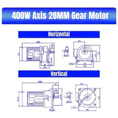 New 750W 22mm Three-Phase CW/CCW Reduction Gear Motor Adjustable Speed AC 380V
