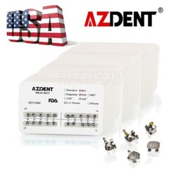 100X AZDENT Dental Orthodontic Metal Brackets Braces Mini Roth.022 Hooks 345 FDA