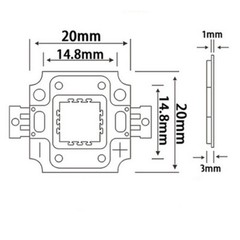 100pcs 10W High Power LED Chip 9-12V 900mA Cool/Warm White DIY Floodlight Bead