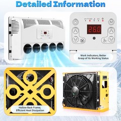 12V 12000 BTU Truck Cab Air Conditioner Split AC For Semi Trucks Bus RV Caravan