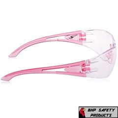 RADIANS OPTIMA SAFETY GLASSES PINK TEMPLES CLEAR HARD COAT LENS WOMEN ANSI Z87.1