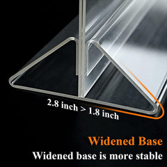 Horizontal Acrylic Sign Holder 8.5 X 11 – Double Sided T Shape Menu Table Stand