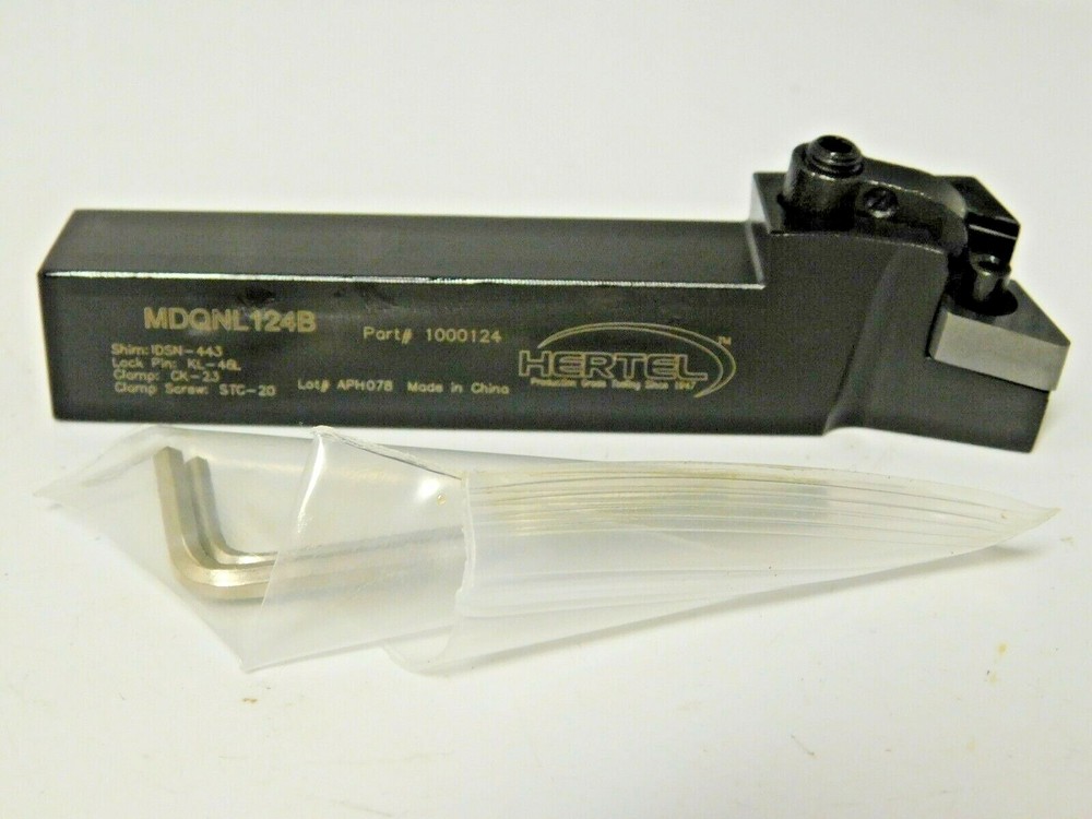 Hertel Turning Toolholder LH 3/4″x3/4″x 4-1/2″ 17.5° MDQNL124B 1000124