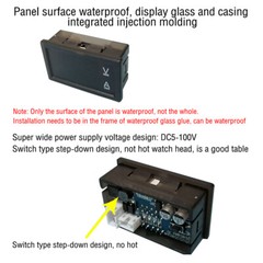 1/2x Hall Current Voltmeter Dual Digital Display DC 0-300V ± 50A/100A/200A/400A