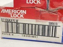 American Lock A1106KAYLW Lockout Padlock Yellow Key S00615 LOT OF 10