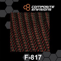 Red Reflections Carbon Fiber Fabric 2×2 Twill 3k 5.9oz/200gsm-Sample