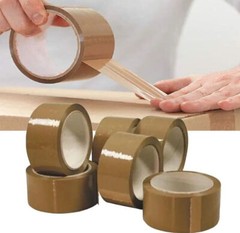 2-Inches Brown/Tan Color Shipping Packaging Sealing Tape 110 Yard (6 x 330 Feet)