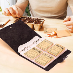 100Pockets Seed Storage Organizer Binder Seed Collecting Book for Garden Flowers