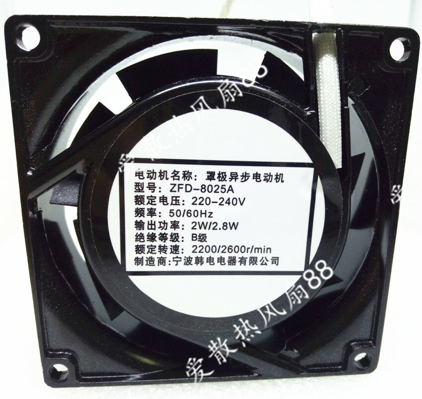1pc new fan freeship ZFD-8025A 220V 2W/2.8W 8cm *vy