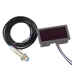 AC 110V 220V Digital Led Motor Speed Tachometer RPM 10-9999 Hall Meter Gauge