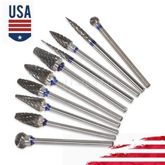 10pcs/Set Dental Tungsten Carbide Burs Plaster Alloy Acrylic Drill Polisher