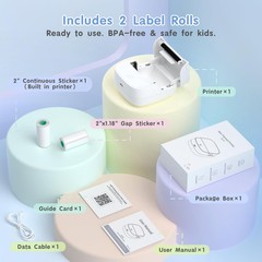 Gloryang JD-23 Sticker Printer, Mini Portable Thermal Printer 2 inch, White