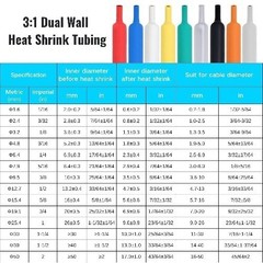 3/8 Inch Dual Wall Adhesive Lined Heat Shrink Tubing TubeGreen9.5mm(3/8″)-16.4ft