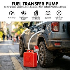 Automatic Fuel Transfer Pump with Auto-Stop, Battery Powered Fuel Transfer Pump