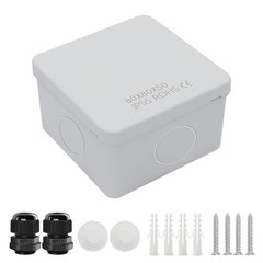 IP65 Water Resistant Dustproof ABS Plastic Electrical Junction Box 3.1×3.1×1.9