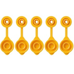 5 Pack Yellow Vent Caps For Gas Cans Universal Leak-Resistant Fuel Jug Caps