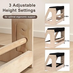 Wooden Foot Rest Under Desk At Work – 3-height Adjustable Ergonomic Foot Stool