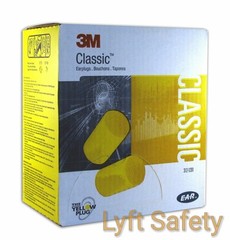 3M E-A-R Classic Ear Plugs Noise Reduction 29dB Yellow Foam 1/Case = 10/Boxes