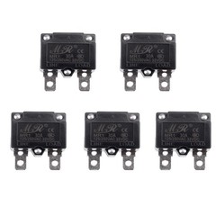 ZOOKOTO 5Pcs 125/250V AC 32V DC Thermal Circuit Breaker 30amp AUTO Reset Overloa