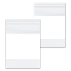 8 x 10″ Clear Reclosable Bags 2 Mil Plastic Polybags w/ White Block 2000 Packs