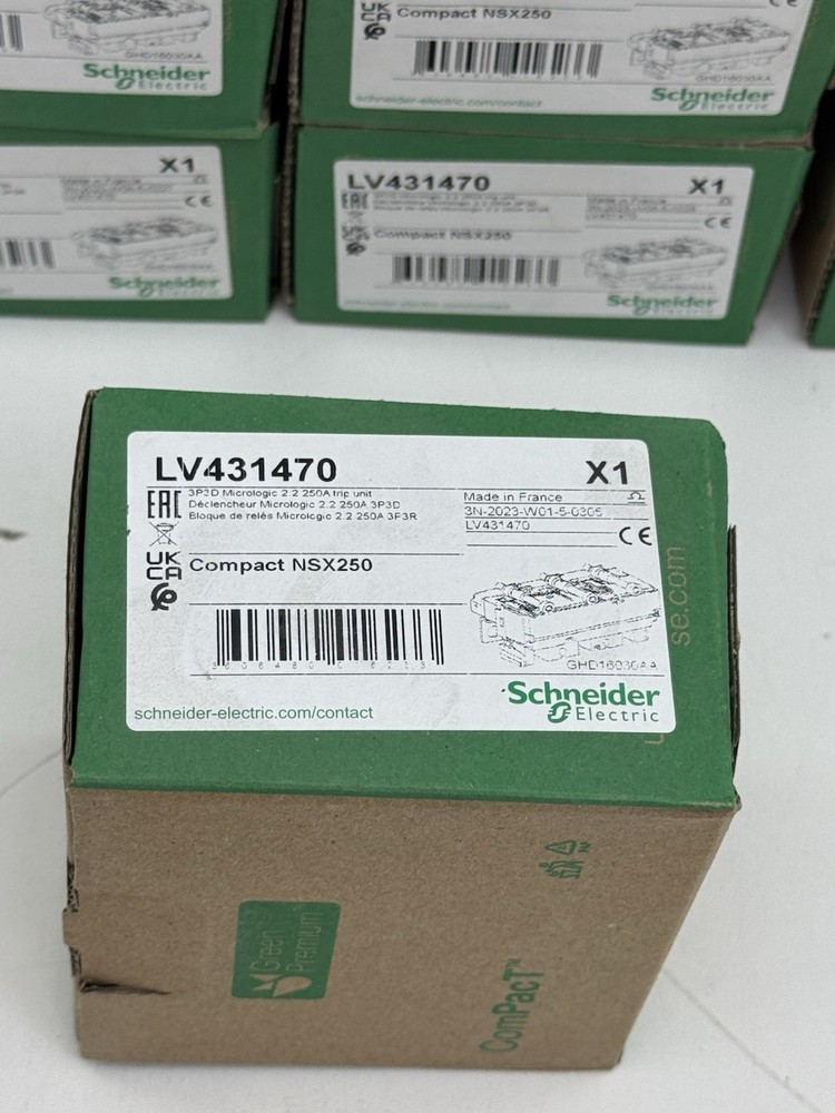 SCHNEIDER ELECTRIC LV431470 COMPACT NSX250 3P3D MICROLOGIC 2.2 250A TRIP UNIT