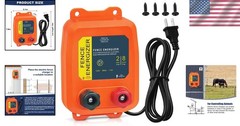 Easy Plug-In Electric Fence Charger – 2-Mile , Ideal for Livestock Safety