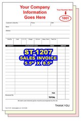 SALES INVOICE CUSTOM PRINTED 2 or 3 Part Carbonless