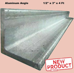 Aluminum Angle 1/2″ x 3″ x 4 Feet Length Unpolished Alloy 6061 90° Stock NEW