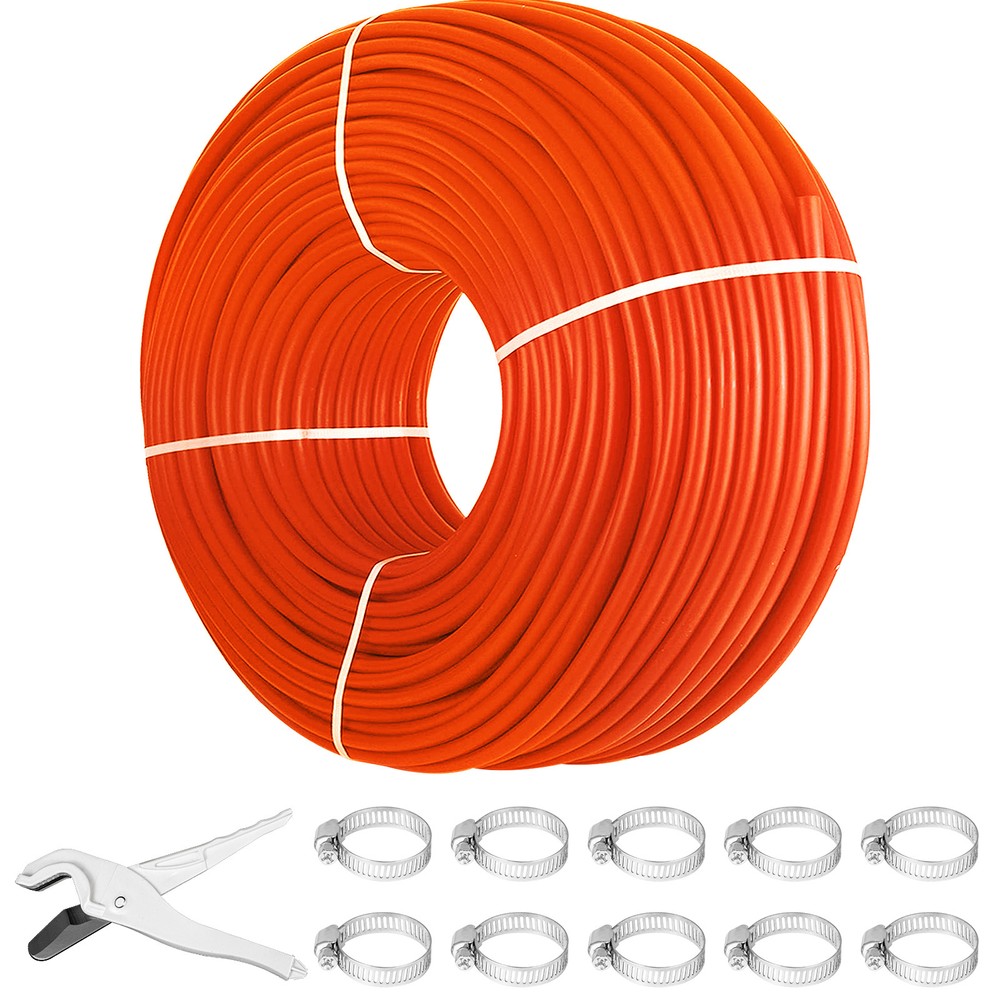 VEVOR 1/2in x 1000ft Red Pex Tubing Oxygen Barrier O2 EVOH Pex-B Tube w/ Cutter
