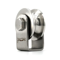 V Groove U Groove Stainless Steel Lifting Pulley Silent Pulley 800lb Silver Tone
