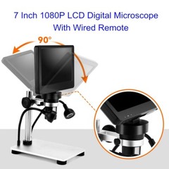 TOMLOV 7″ Lcd Digital Microscope 1200x Coin Magnifier 1080p Video Camera 12MP