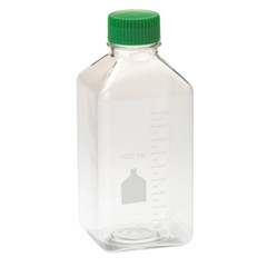 CELLTREAT 1000mL Media Bottle, Square, PET 24/Case, Sterile, #229799