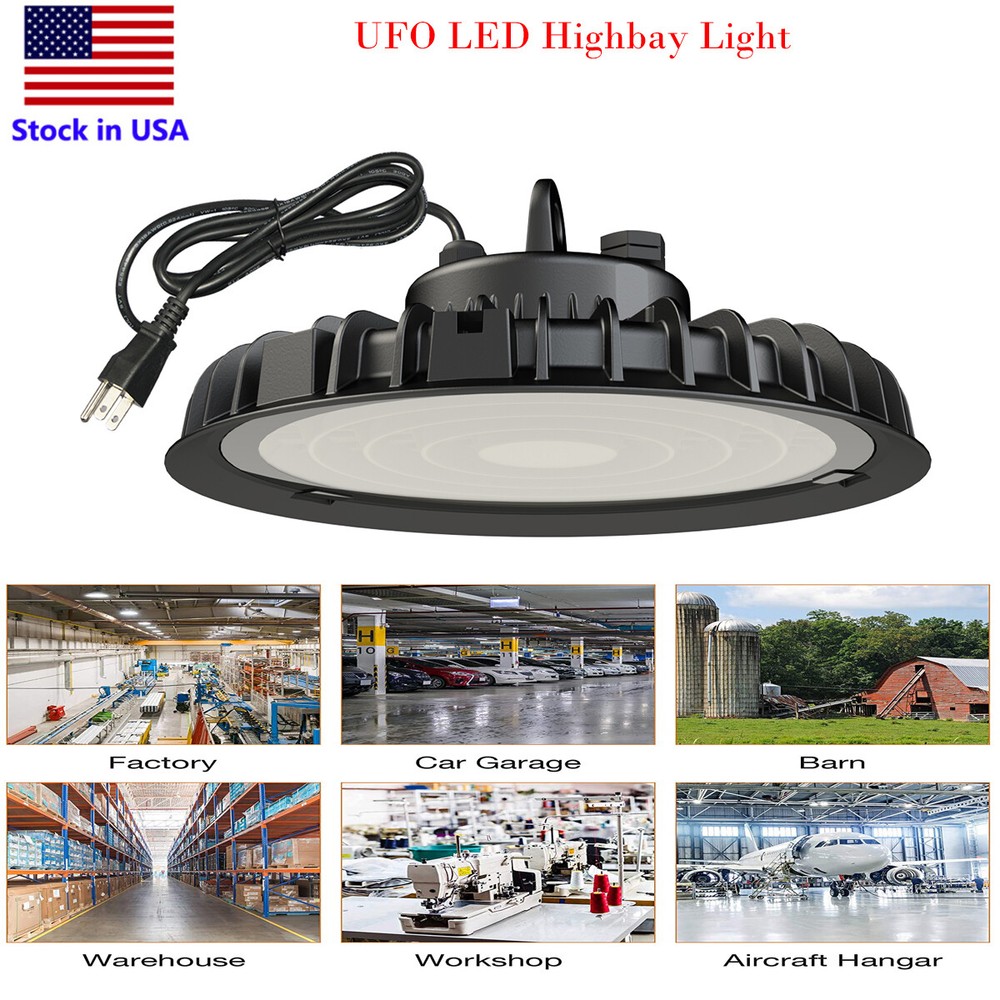 100W UFO LED High Bay Light Shop Light Warehouse Commercial Lighting Lamp 6000K