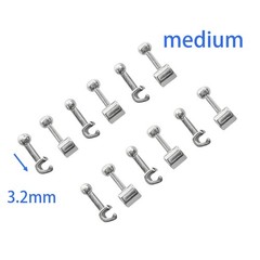 Dental Orthodontic Crimpable Hook Long/Medium/Short Stainless Steel 10pcs/pack