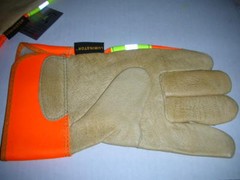 Memphis Glove 19261 Luminator Grain Pigskin Leather Hi-Vis Glove LARGE NEW w/Tag