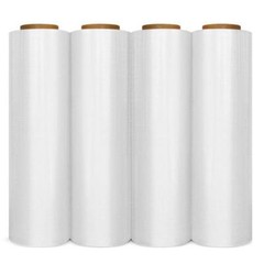 4 Rolls Hand Stretch Plastic Film Shrink Pallet Wrap 18″ X 1500 FT Heavy Duty