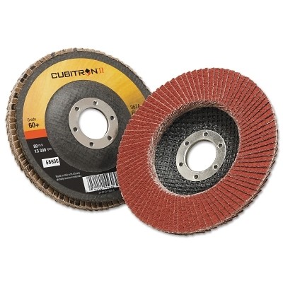 Cubitron II™ Flap Disc 967A, 4-1/2 in dia, 60 Grit, 7/8 in Arbor, 13,300 RPM,