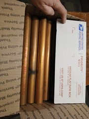 10 pounds of scrap copper Pipe Cut 11″ Long a mixture of 1″ – 2″ pipe.