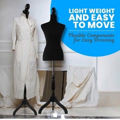 SereneLife Female Dress Form Mannequin Torso Display Mannequin Body, Adjustable