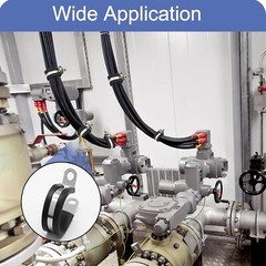 25 PCS 1Inch Cable Clamps,Rubber Cushioned Insulated Clamp,Stainless Steel Wir..