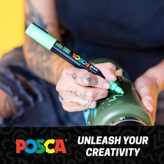 Posca Exclusive Acrylic Paint Markers Gift 1 Count (Pack of 62), Multicolor