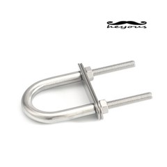 Heyous M8(5/16)Stainless Steel Marine Boat Stern Bow Eye Tie Down U Bolt(2PCS)