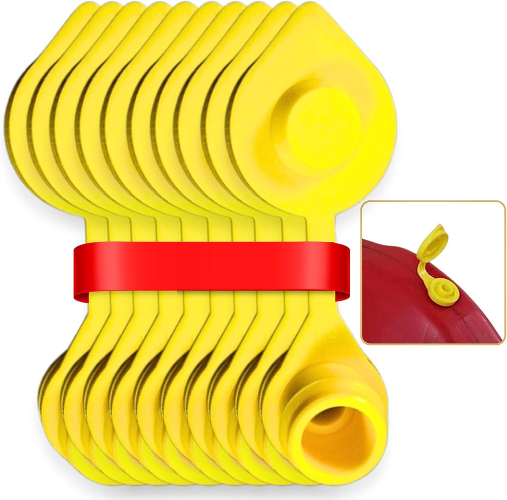 10pcs Gas Can Vents For Plastic Gas Cans – Yellow Plastic Can Vent Caps, Gas Bre